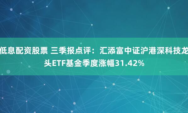 低息配资股票 三季报点评：汇添富中证沪港深科技龙头ETF基金季度涨幅31.42%
